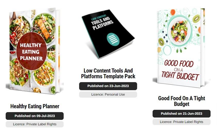 Big Product Store PLR planners