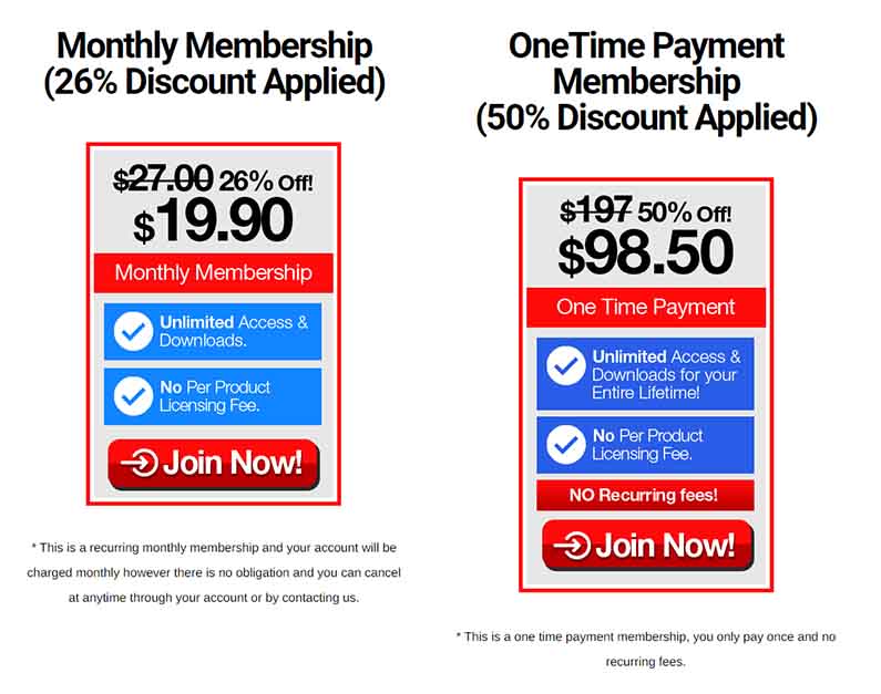 BigProductStore pricing