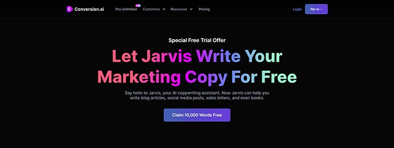 Claim your 10,000 word free trial of Conversion.ai