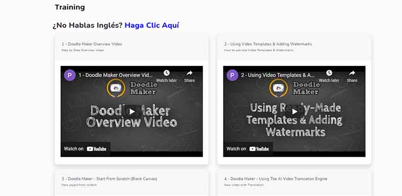 DOODLE MAKER training videos