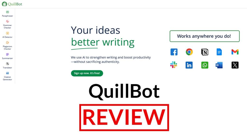 QuillBot Review AI writing paraphraser summarizer plagiarism checker