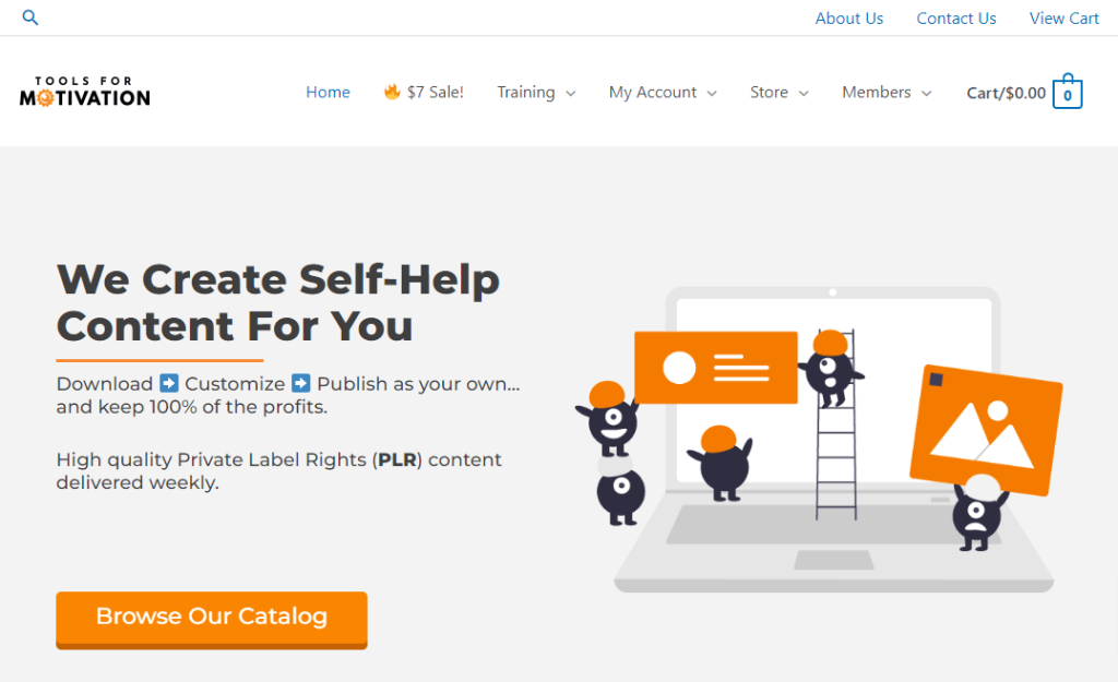 Tools For Motivation Self Help PLR content website