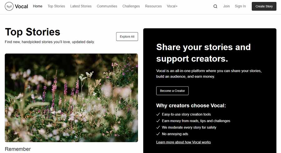 Vocal Media paid writing platform for creators