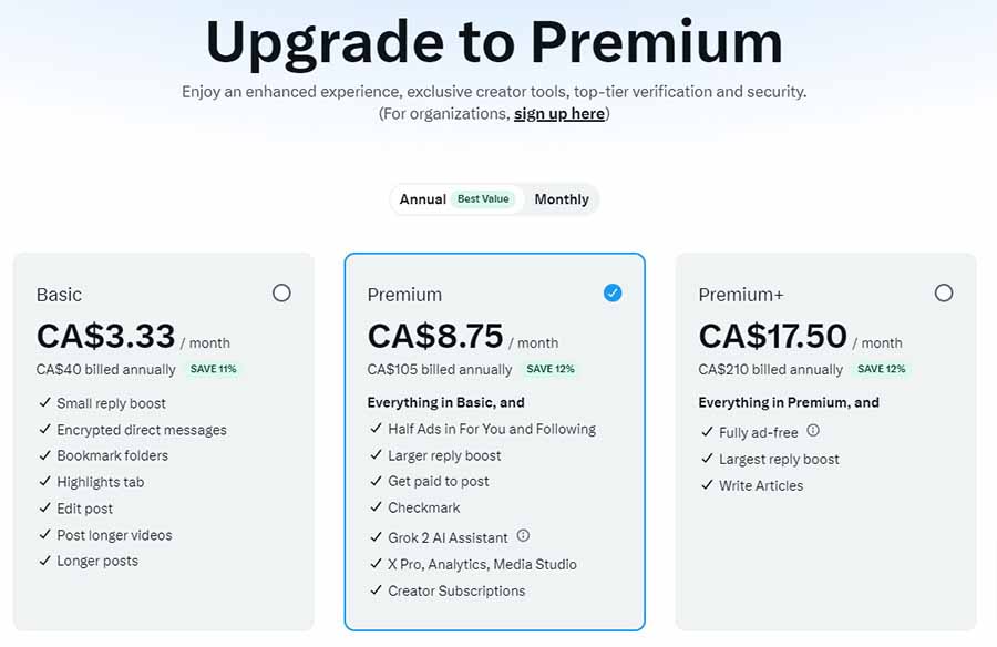 X premium formerly twitter text friendly social media for writers