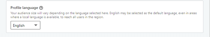 linkedin ads languages