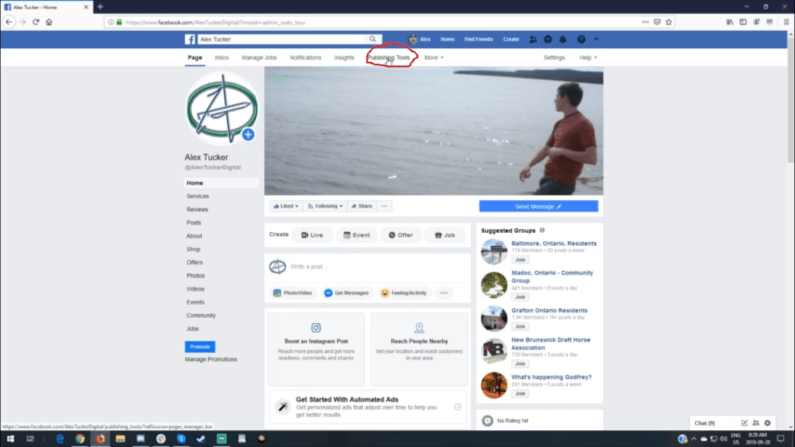 facebook publishing tools