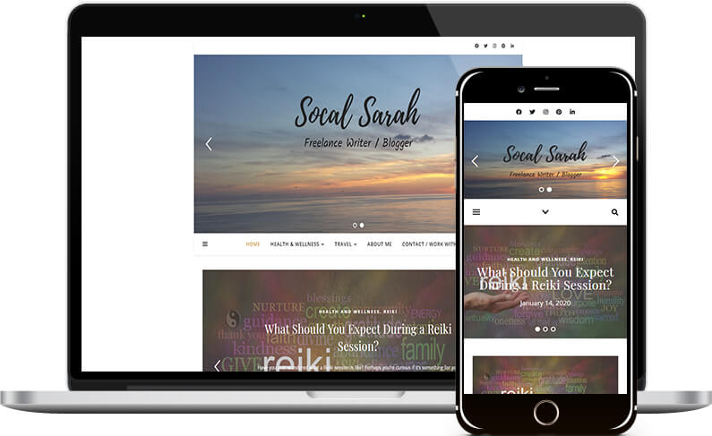 socal sarah's writer website