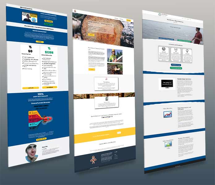 website design mockups by alex tucker